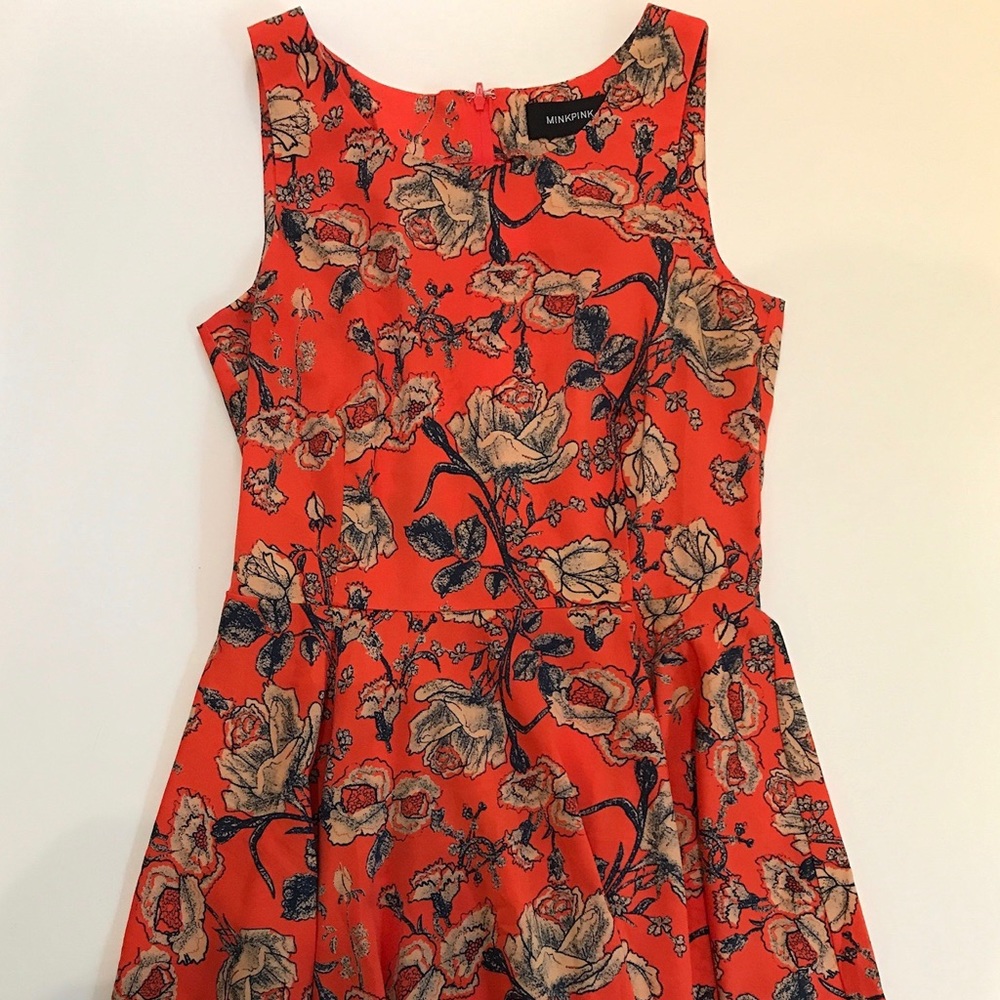 Mink Pink Fit and Flare Floral Print Dress
